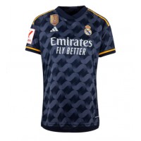 Camisa de Futebol Real Madrid David Alaba #4 Equipamento Secundário Mulheres 2023-24 Manga Curta
